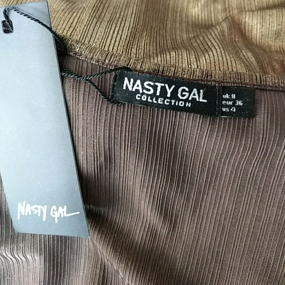Nasty Gal Wrap Shimmer Dress - Picture 5 of 9